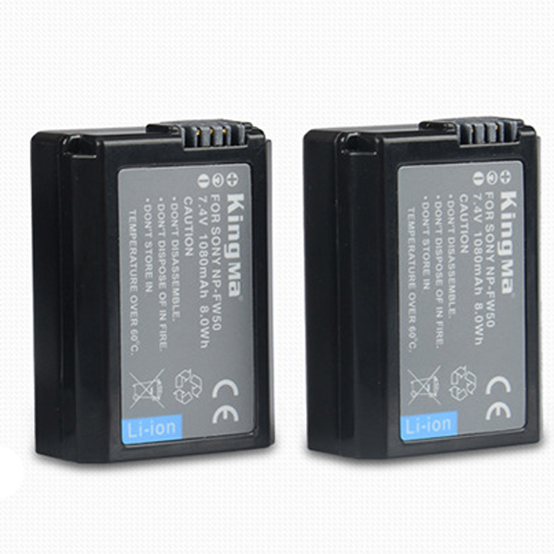 KingMa Dual Channel Battery Charger With Two NP-FW50 Batterie For Sony